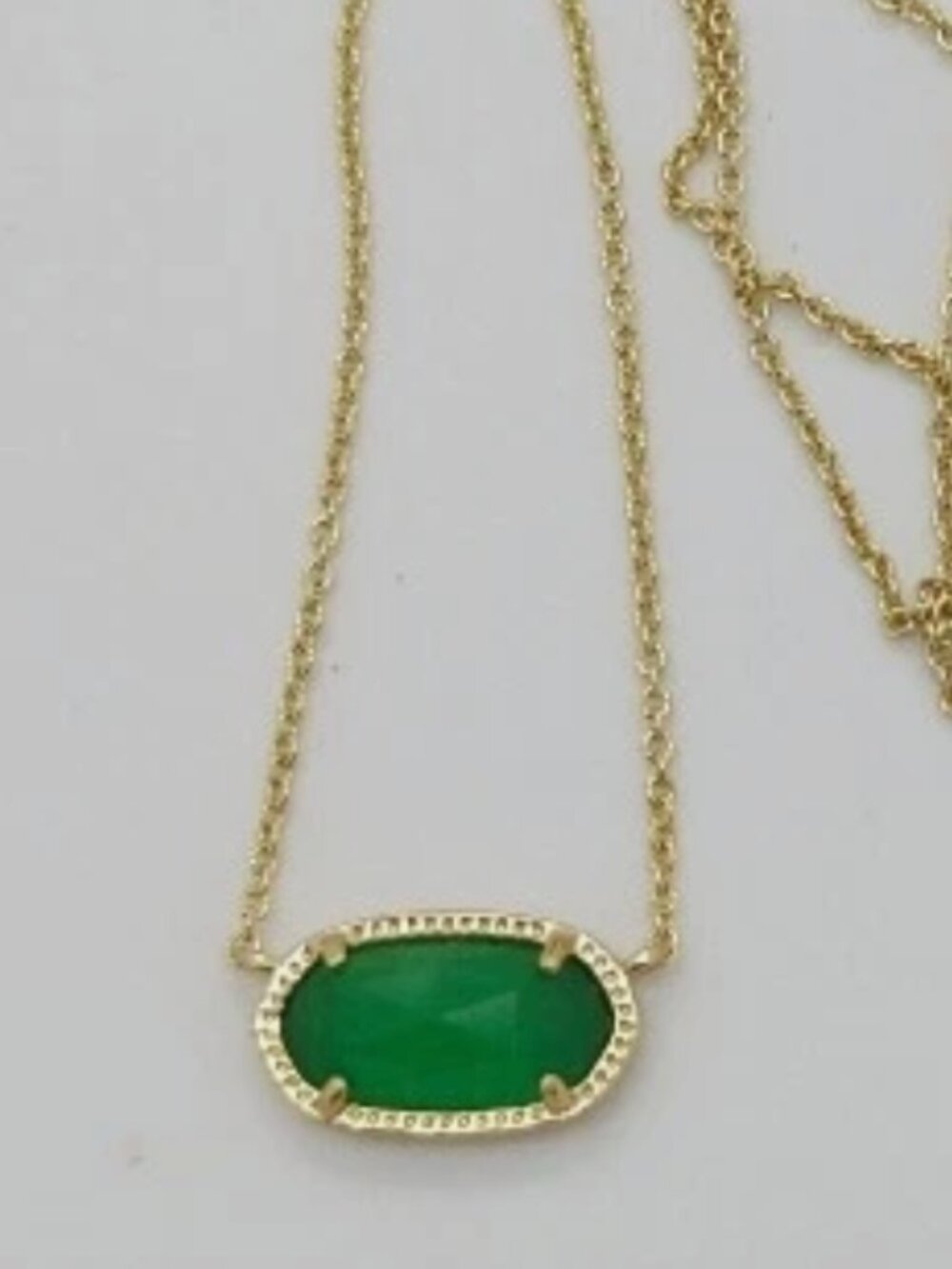 Kendra Scott Green Cats Eye Elisa Necklace